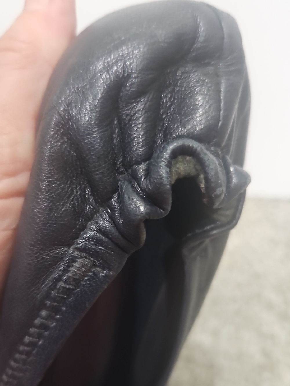 Tory Burch Black Leather Reva Ballet Flats Size 6 - Picture 4 of 5